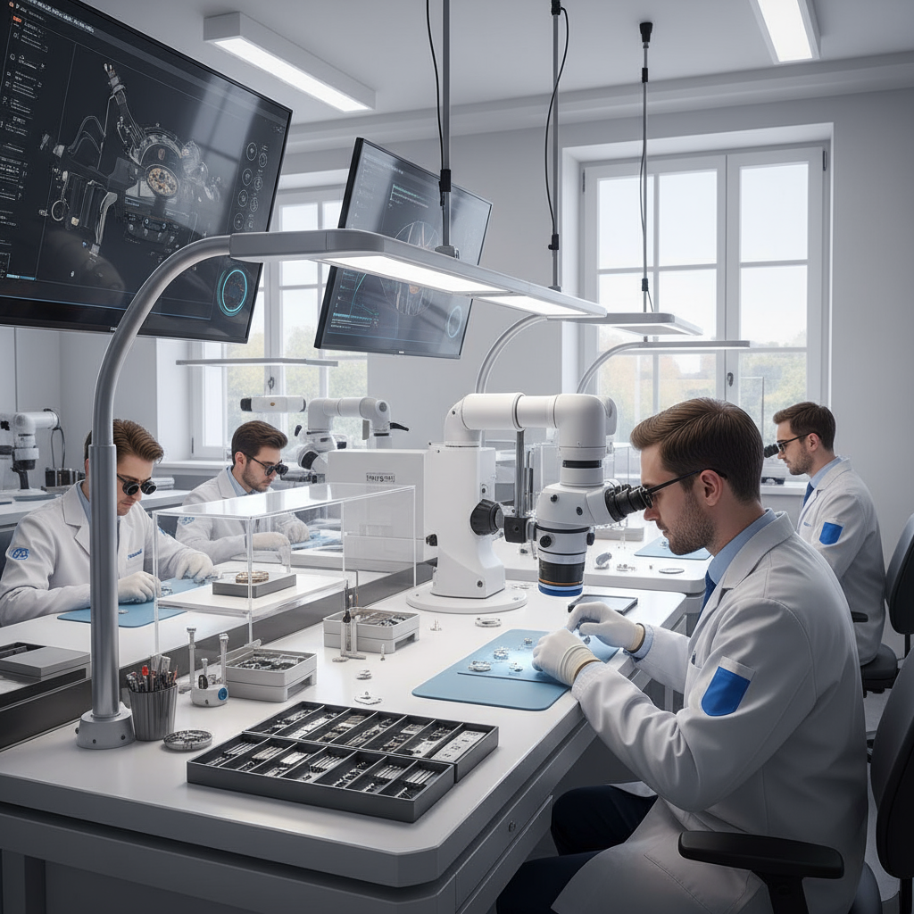 Atelier d'horlogerie moderne avec précision